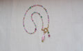 Collier perles Vert et Rose