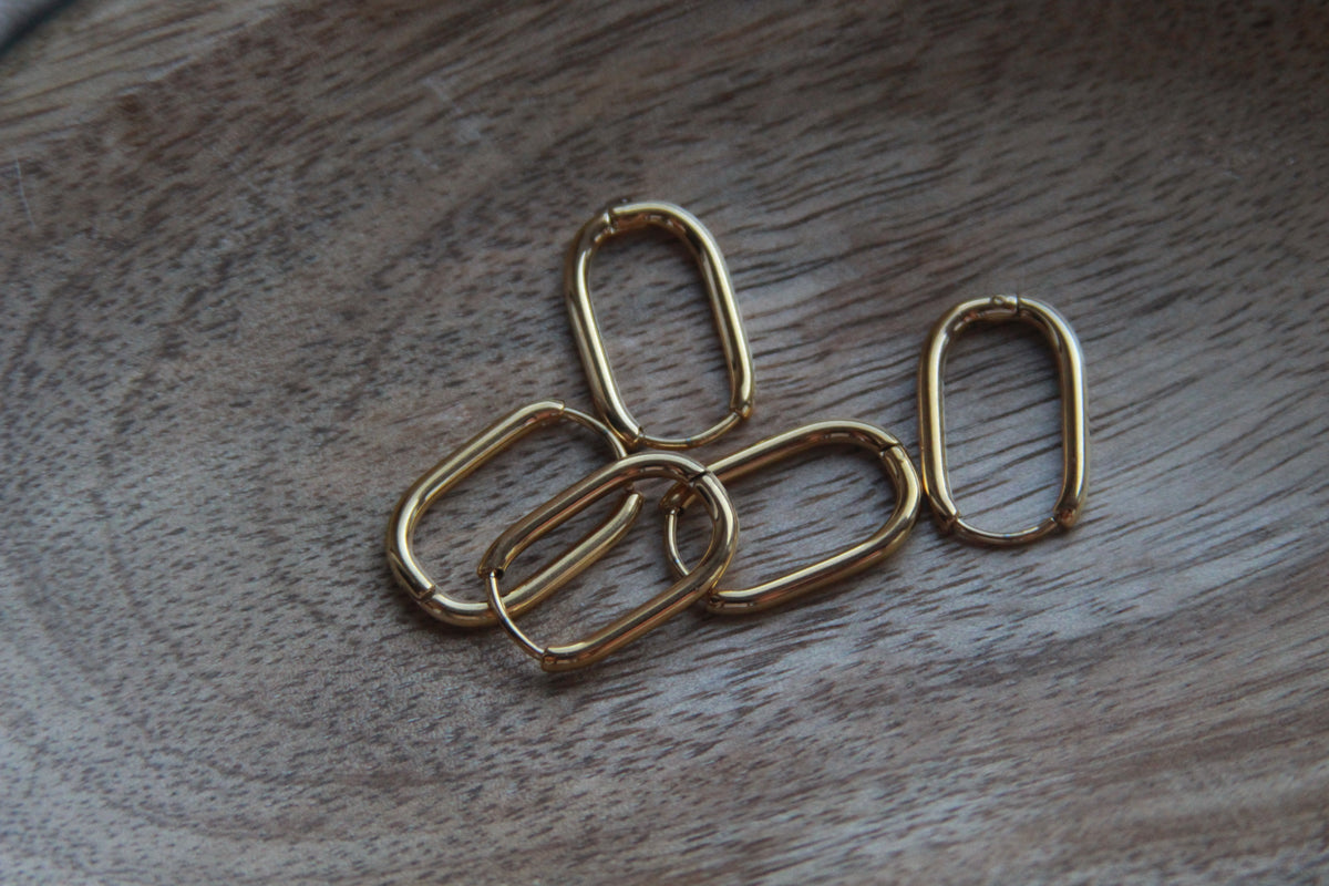 Créoles ovales 19x12mm