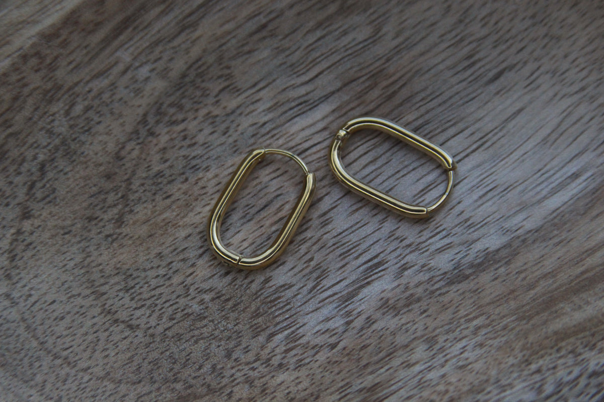 Créoles ovales 19x12mm