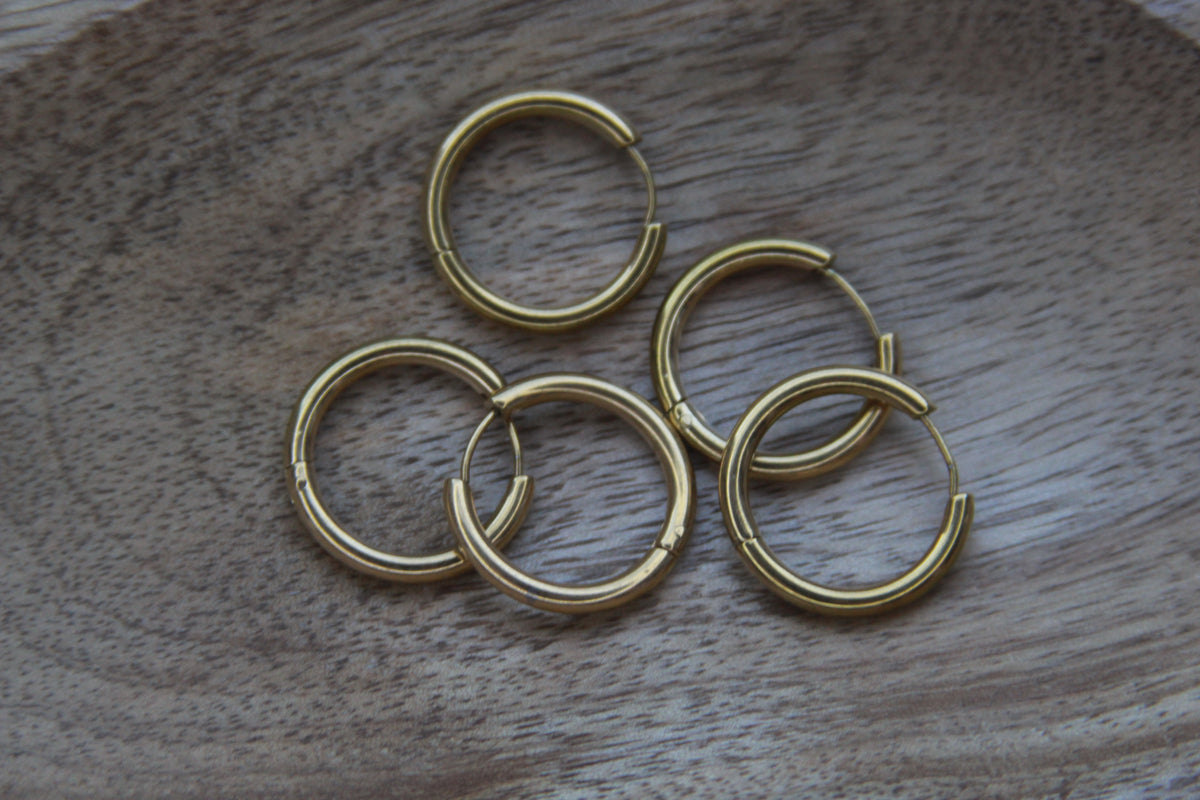 Créoles rondes 21 mm/2,5mm épaisseur