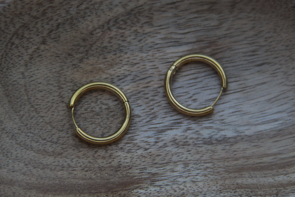 Créoles rondes 21 mm/2,5mm épaisseur